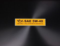 3 pcs x Engine Oil Grade 5W-40 Indicator Reminder Printed Label Sticker Decal