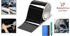 Gloss Black Vinyl Wrap for Chrome Delete 4in x 30′ Car Window Trim Blackout Tape