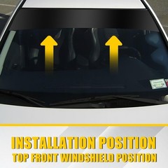 12*60inch Matte Windshield Black Sun Visor Banner Vinyl Blank Cover Sticker CARS