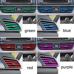 Car Interior Air Conditioner Outlet Decoration Stripes Cover Accessories 10 PCS