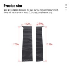 4PC REAL CARBON FIBER Pillar Posts Door Trim FOR Chevy Colorado/GMC CANYON 2015+