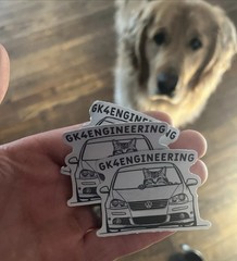 GK4Engineering Sticker Pack – Cat Driving Audi VW B5 S4 Mk5 Mk6 R32 C7 A6 6x