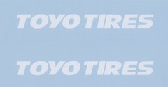 2 New TOYO TIRES 8″ White Decals Stickers Car Show Truck Motorcycle Decal
