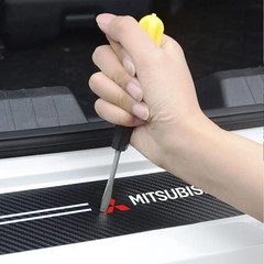 Door Threshold Protector Stickers Carbon Fiber Self-Adhesive Car Trim 4Pcs