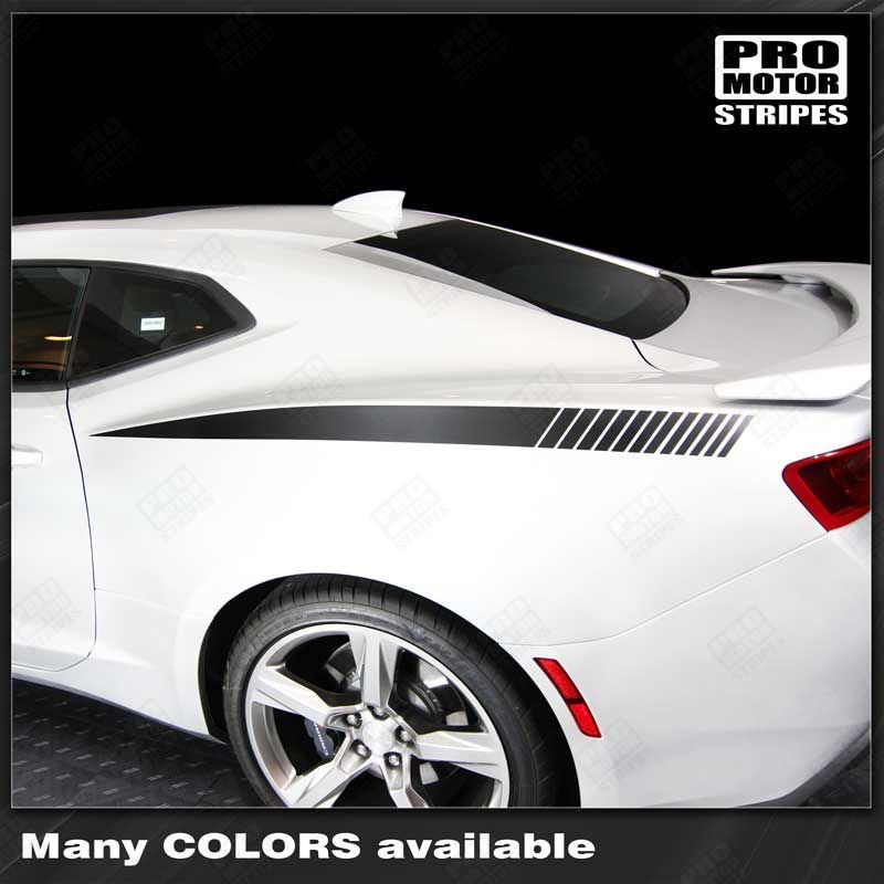 Chevrolet Camaro 2010-2023 Rear Quarter Side Accent Decal Stripes (Choose Color)