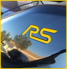 Ford Focus RS reflective gold inlay decal for wing (2 per order)