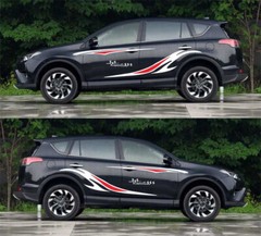 Stripes Graphics Stickers Vinyl Decals Sun-proof Waterproof For Car Body Side