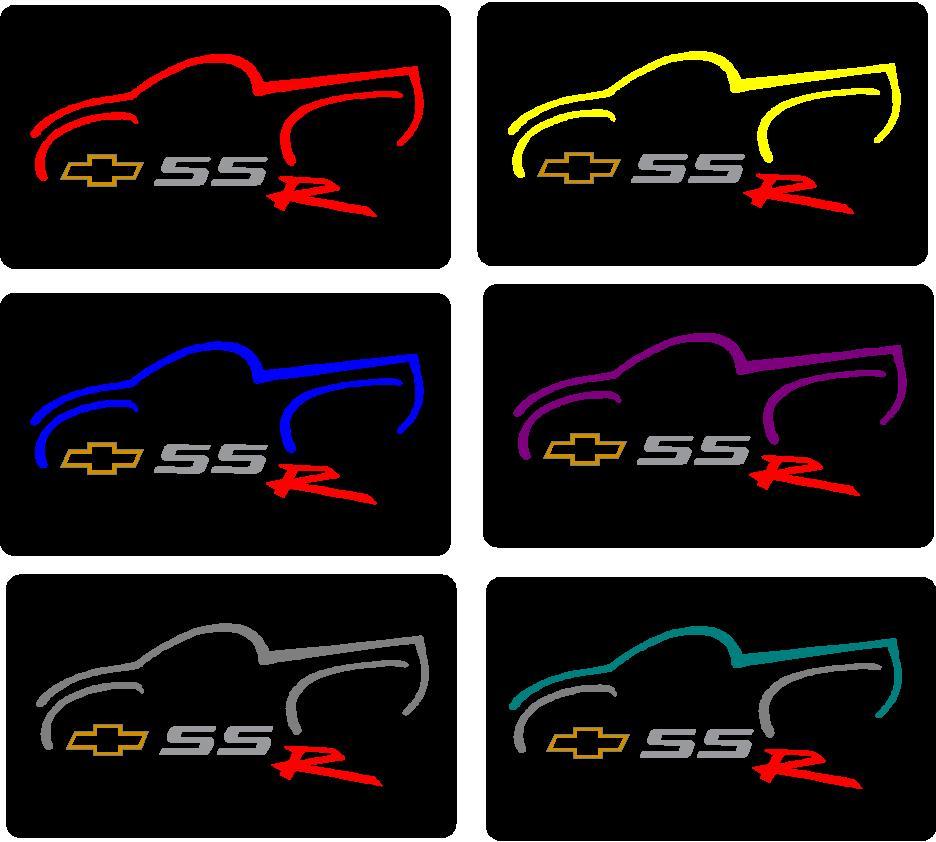 SSR SUNVISOR STICKER Yellow red blue Bumper sticker tu