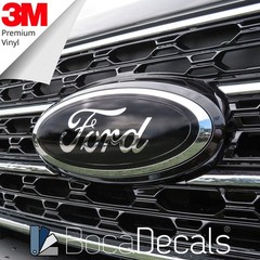 BocaDecals Emblem Overlay Decal Insert For 2019-2023 Ford Edge (Set of 2)