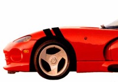 NEW Fender Hash Bars vinyl Rally Racing Stripes 4″ Car Decal (Fits VIPER)