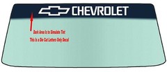 FIT A CHEVROLET WINDSHIELD BANNER DIE CUT VINYL DECAL WITH APPLICATION TOOL