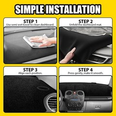 Dashboard Protector Cover Mat For Volkswagen VW Beetle 98-10 Black Dashmat 1-5X