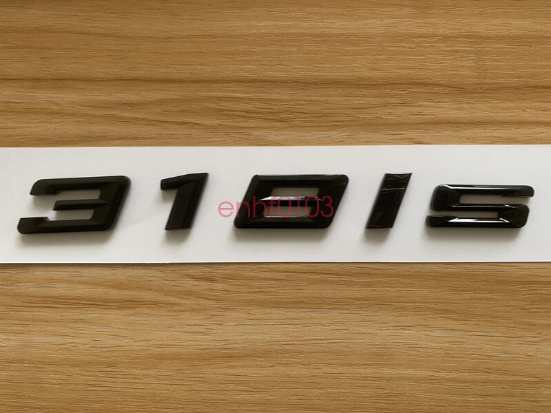 Gloss Black 3D ABS Letters Trunk 318is Emblem Rear Badge for BMW 2017-2022 318is