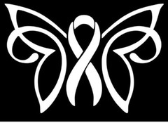 Cancer Butterfly Survivor Vinyl Decal Sticker you choose size and color