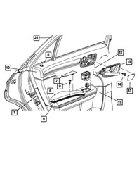 Genuine Mopar Rear Door Applique Right 68110825AB