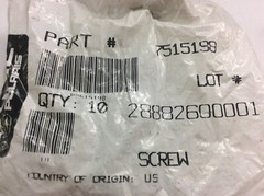 Polaris Screw 7515198 New OEM Stainless Steel 2002 Freedom PWC