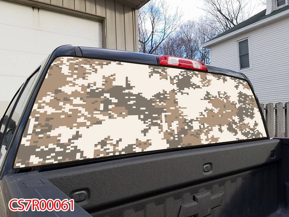 Perforated Pick Up Truck SUV Rear Back Window Graphics Decal Wrap Tint #61