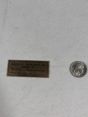 MARSTON RADIATOR TAG BRASS SUPPLIED UNSTAMPED ID0003.