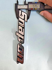 2PCs SNAP-ON TOOL BOX LOGO EMBLEM Chrome Silver Badge Decal 8″ INCH LONG – NEW