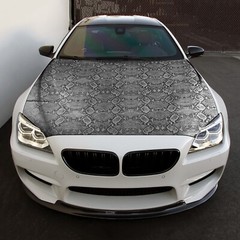 【Snake Skin Reptiles】 Black Leather Vinyl Wrap Sticker Bubble Free Sheet Film