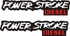 Pair of POWER STROKE DIESEL Vinyl decals 11″ x 2.5″ Each/ Made of 3 layers