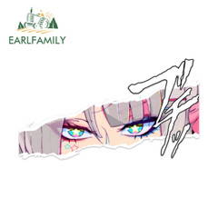 EARLFAMILY 5.1” Anime Girl Fanart Creative Eye Slap Car Decals Vinyl Stickers
