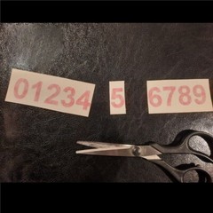 10 Sets of 0 9 Numbers – 100 Total Vinyl Sticker Decals – Color YELLOW -STK#F07G