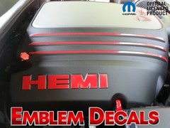 Dodge Charger 5.7L V8 Hemi Engine Decals 09 2010 11 12 13 14 15 16 17 18 19 20