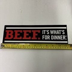 Beef It’s What’s For Dinner Bumper Sticker New Style