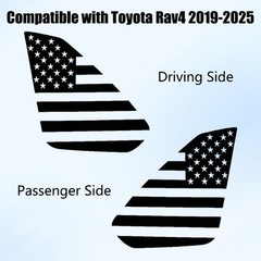 For Toyota Rav4 2019-2025 Rear Side Window American Flag Decal Left & Right Side