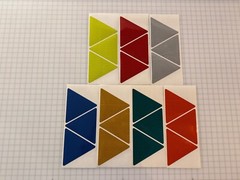 3 Reflective 6.3″ Prismatic Triangles Oralite V98 (750+ Candelas) Sticker Decal