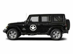 20” White Army Star Distressed Decal Car Hood Side Body Badge For Jeep Wrangler