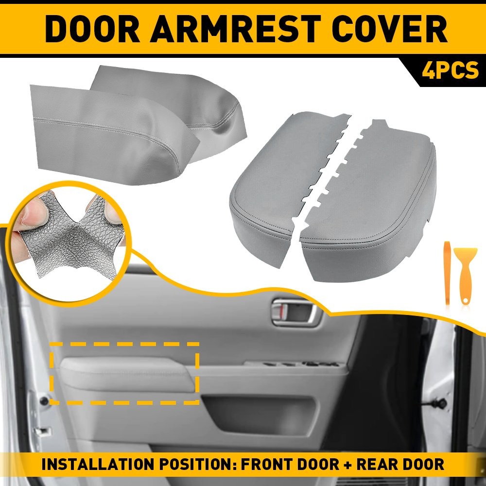 4/8Pcs Fits 2009-2015 Honda Pilot Leather Front/Rear Door Panels Armrest Cover K