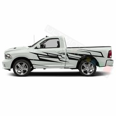 Splash Brush Side Doors Stripes Wrap Decal Sticker for Dodge Regular Cab 1500
