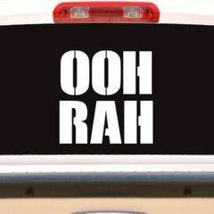 Marine Corps OOH RAH, Navy OOH YAH, Army OOH AH Car/Truck window Decal Sticker