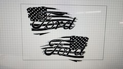 Bed Side Decals compatible with FORD Truck .. F150 Vinyl Truck AMERICAN FLAG