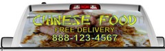 Custom Rear window Wind Perf Business Sign decal sticker, “Chinese Food 2”