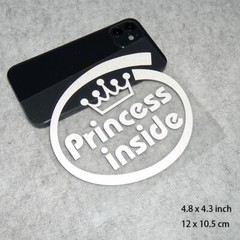 Cute Little Princess On Board Baby Car Van Windows Liftgate Decorate White