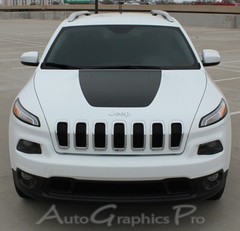 T-HAWK 3M Vinyl Graphics Hood Stripes Hood Decals 2014-2021 fits Jeep Cherokee