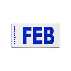 FEBRUARY – California License Plate YOM Month Sticker – CA DMV Registration Tag