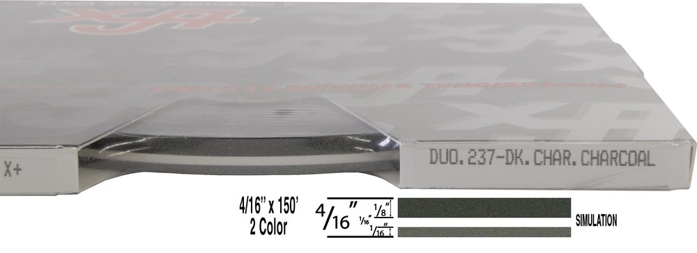 DISCOUNTED 2 COLOR 4/16″ Roll Pinstripe 237 Dk. Charcoal Met / Charcoal Met