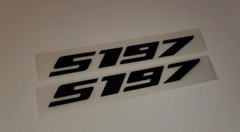2pc S197 Mustang GT Car Vinyl Sticker Decal 1 X 8 Inches (Matte Black)