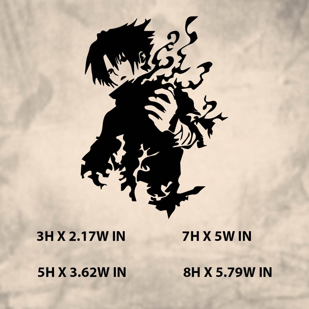Sasuke|Naruto|Anime|Vinyl Sticker |Decal for Window|Laptop|Any smooth surface