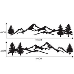 Stickers Mountain Tree Forest Graphic For Car Truck SUV Body Decals Vinyl 2PCS