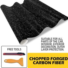 Gloss Forged Carbon Fiber CF Black Silver Gold Red Vinyl Car Wrap Sticker Decal
