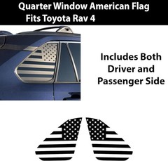 For Toyota Rav4 2019-2025 Rear Side Window American Flag Decal Left & Right Side