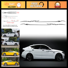 2Pcs 137.7” Universal Car Side Sticker Stripes – Racing Decal for Truck SUV Off