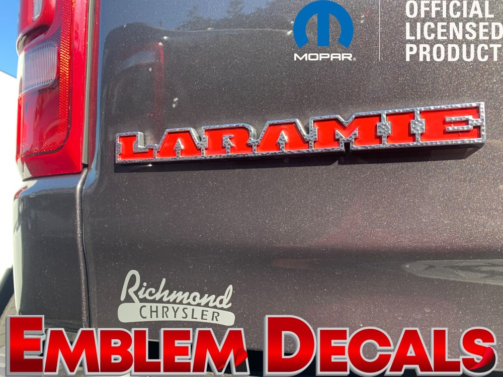 Ram 1500 DT “LARAMIE” Emblem Decal Overlay Decal 2019 2020 2021 2022 2023 2024