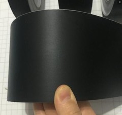 Adhesive Metallic Matte Flat Black Vinyl Tape , Automotive Grade Car Wrap Film