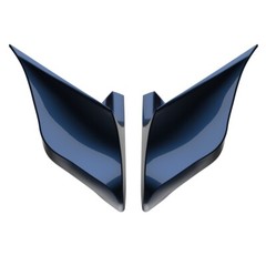 Advanblack Midnight Blue Stretched Extended Side Cover Fits Harley Touring 2014+